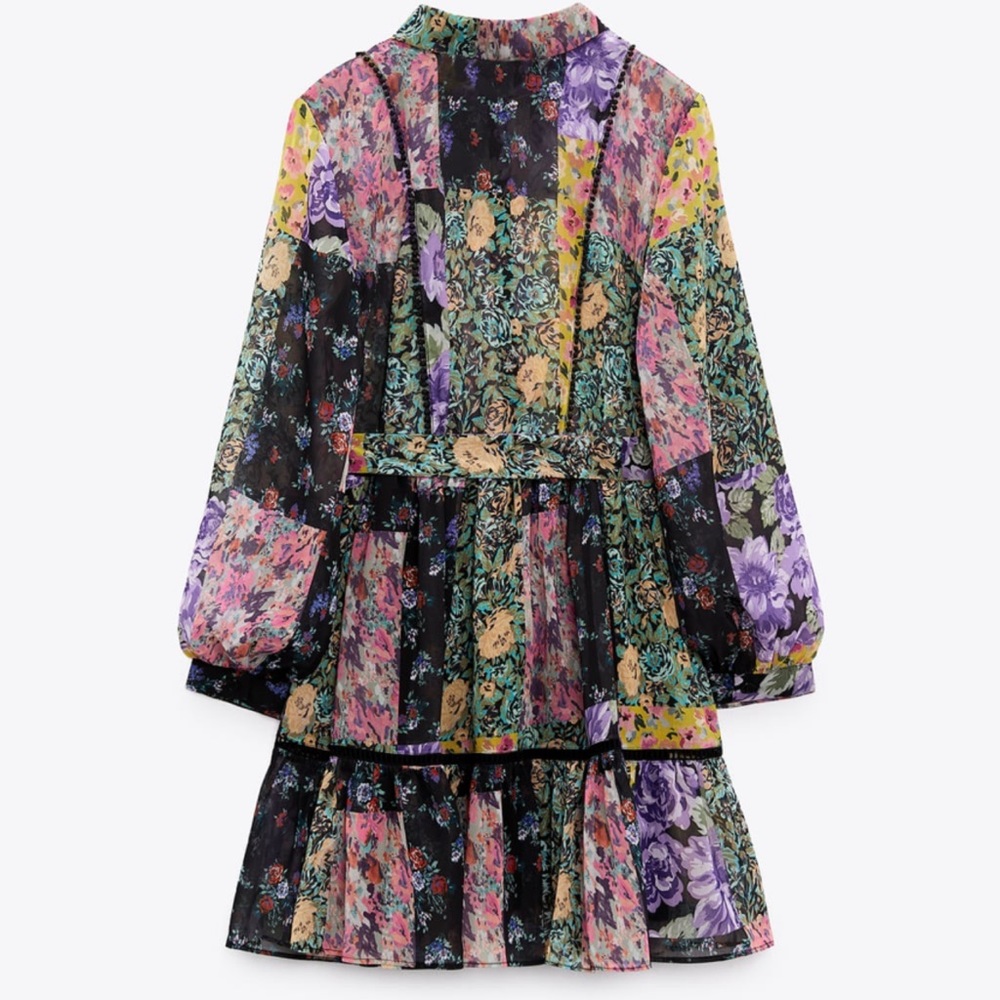 Zara floral printed short dress - Picture 6 of 7